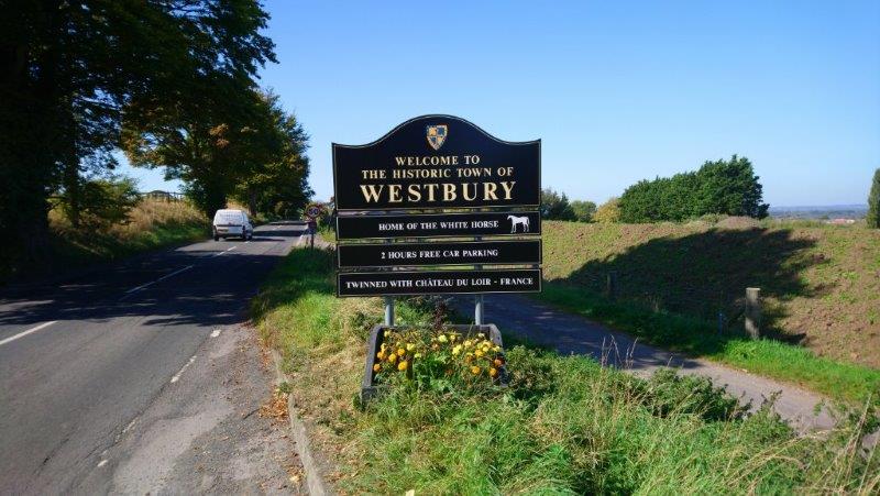 Westbury post sign