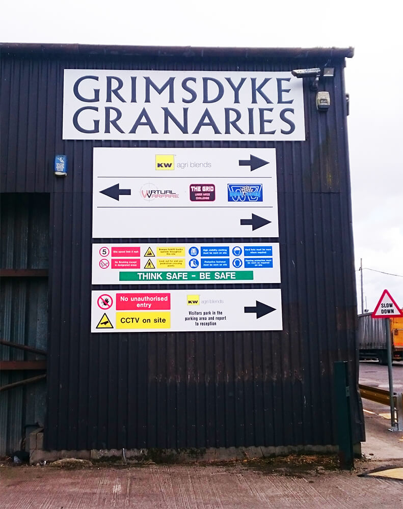 grimsdyke granaries health & safety signs