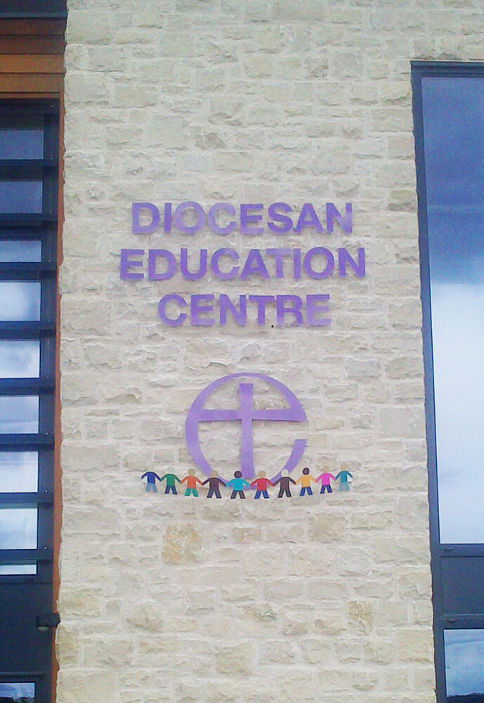 diocesan centre custom wall sign